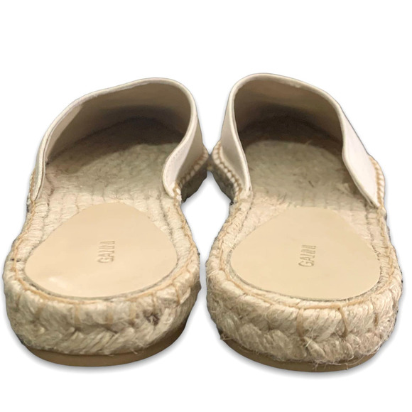 Ganni Embroidered Detail Neutral Canvas Espadrille Slip-On Slides US Size 11 NEW - Picture 7 of 11